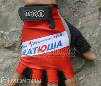 2011 Katusha Gloves Cycling Red