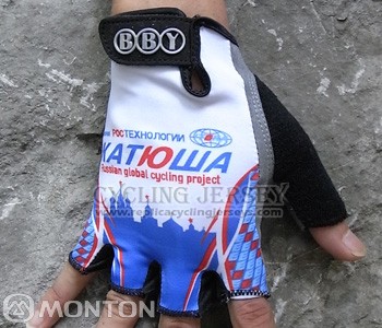 2011 Katusha Gloves Cycling White