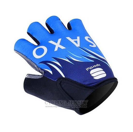 2012 Saxo Bank Gloves Cycling Bluee