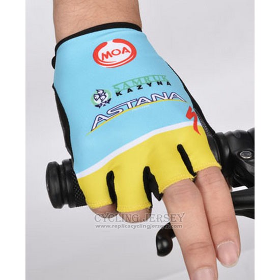 2014 Astana Gloves Cycling Blue