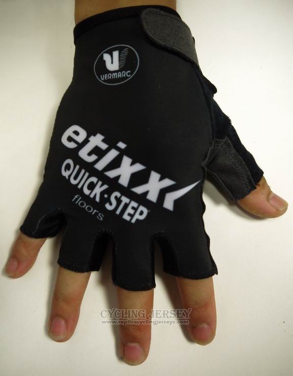 2015 Quick Step Gloves Cycling Black