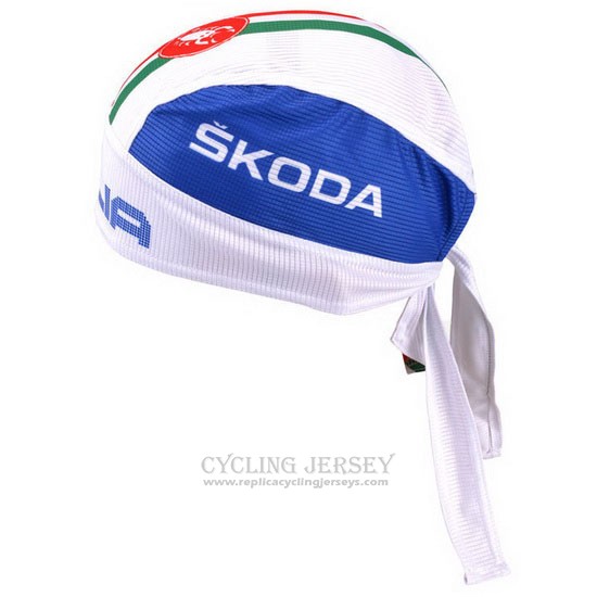 2013 Castelli Scarf Cycling White and Bluee