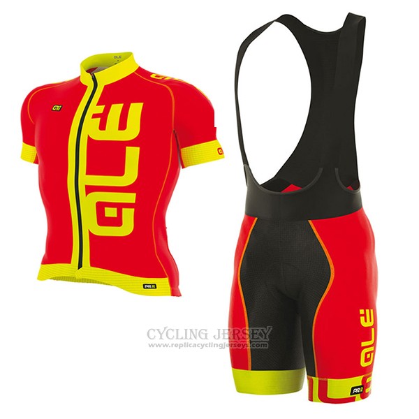 2017 Cycling Jersey ALE Graphics Prr Arcobaleno Red Short Sleeve and Bib Short