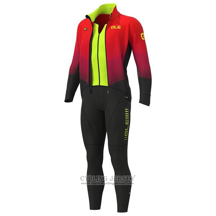 2020 Cycling Jersey Ale Red Yellow Long Sleeve And Bib Tight(1)