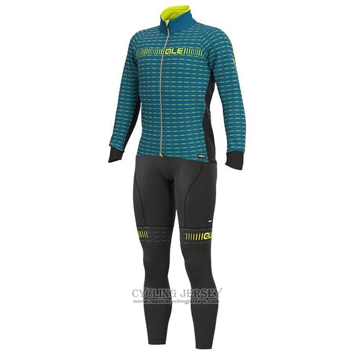 2020 Cycling Jersey Ale Sky Blue Long Sleeve And Bib Tight