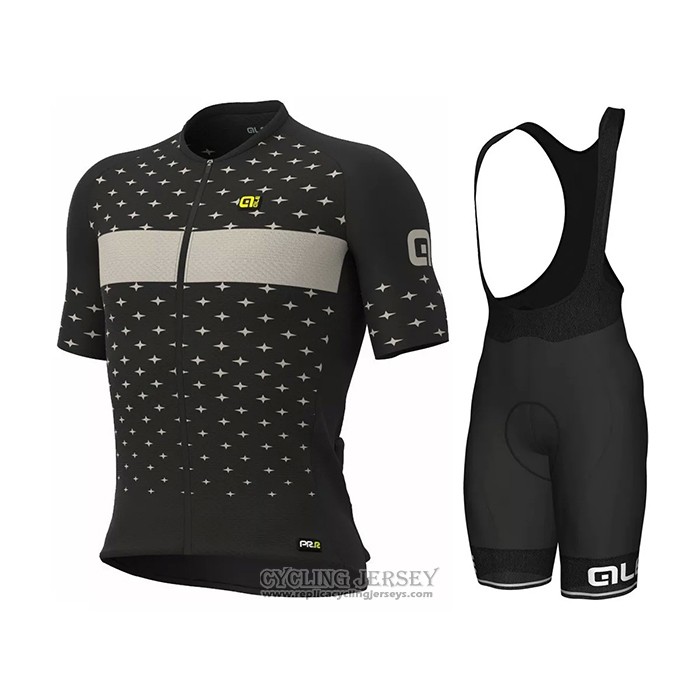2021 Cycling Jersey ALE Black Short Sleeve And Bib Short