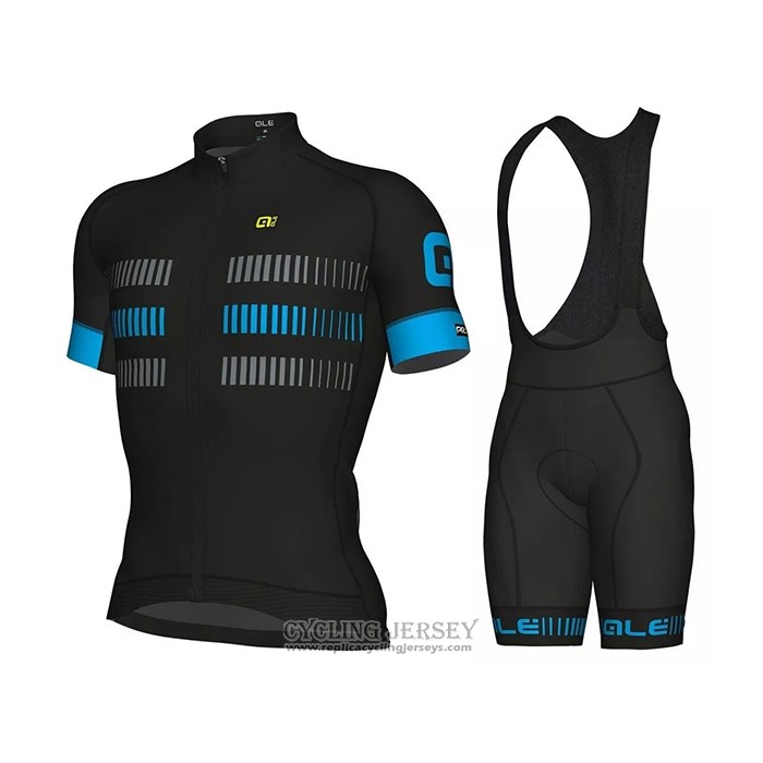 2021 Cycling Jersey ALE Blue Gray Short Sleeve And Bib Short