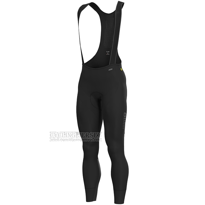 2023 Cycling Jersey ALE Black Yellow Long Sleeve and Bib Short
