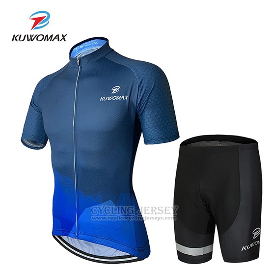 2019 Cycling Clothing Kuwomax Blue Short Sleeve and Overalls