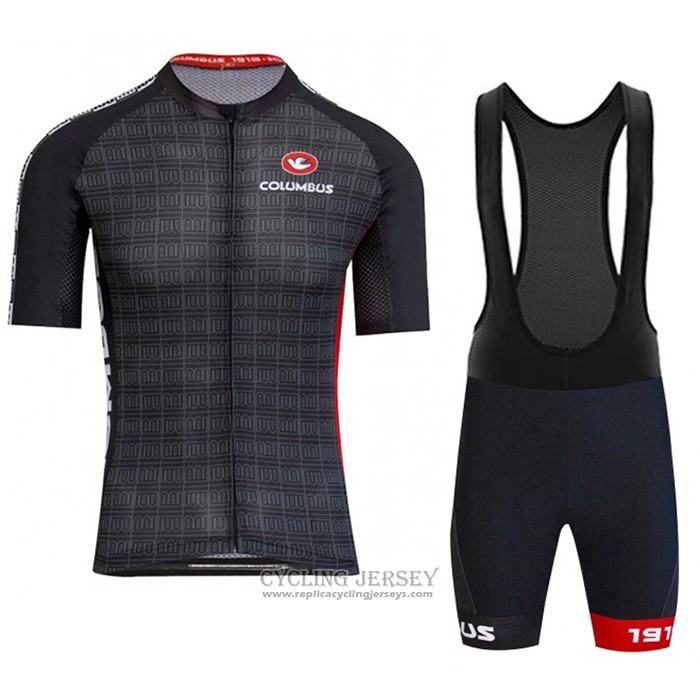 2020 Cycling Jersey Columbus Black Short Sleeve And Bib Short