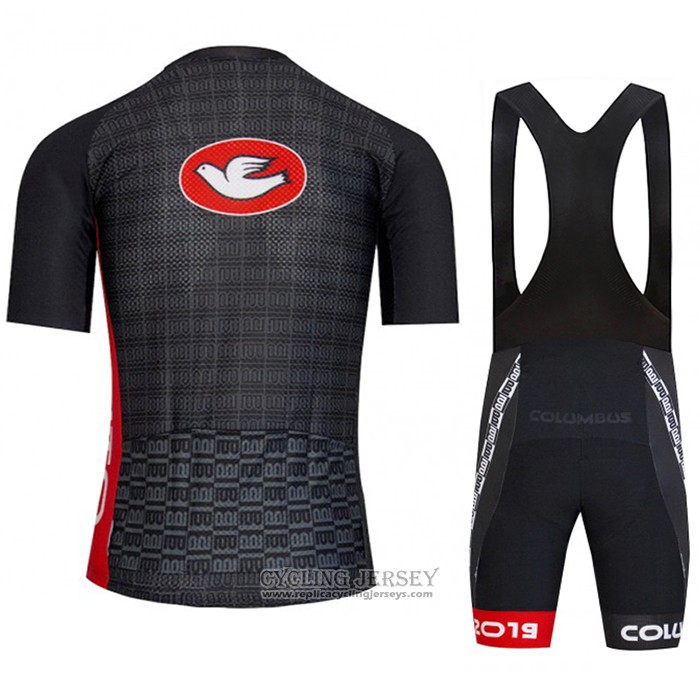2020 Cycling Jersey Columbus Black Short Sleeve And Bib Short