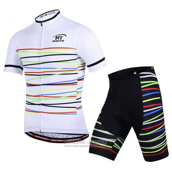 2020 Cycling Jersey Ripple White Short Sleeve And Bib Short