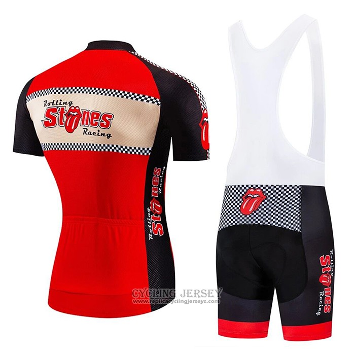 2020 Cycling Jersey Rolling Red Beige Short Sleeve And Bib Short