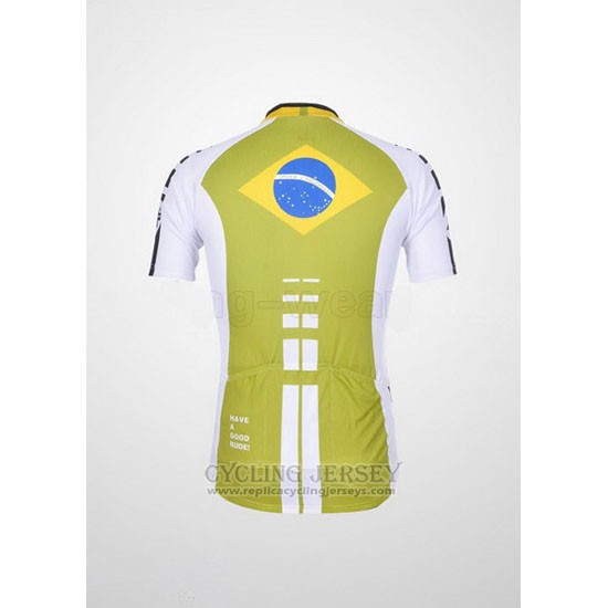 2011 Cycling Jersey Assos White and Yellow Short Sleeve and Bib Short