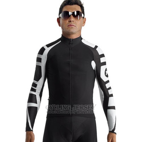 2014 Cycling Jersey Assos Black Long Sleeve and Bib Tight