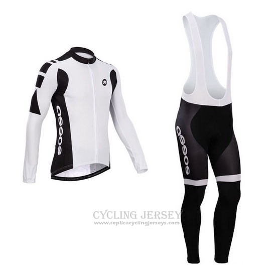 2014 Cycling Jersey Assos White Long Sleeve and Bib Tight