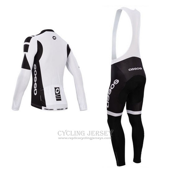 2014 Cycling Jersey Assos White Long Sleeve and Bib Tight
