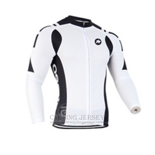 2014 Cycling Jersey Assos White Long Sleeve and Bib Tight