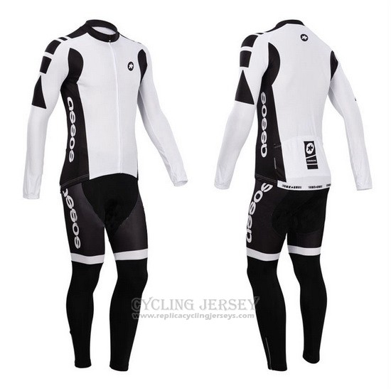 2014 Cycling Jersey Assos White Long Sleeve and Bib Tight