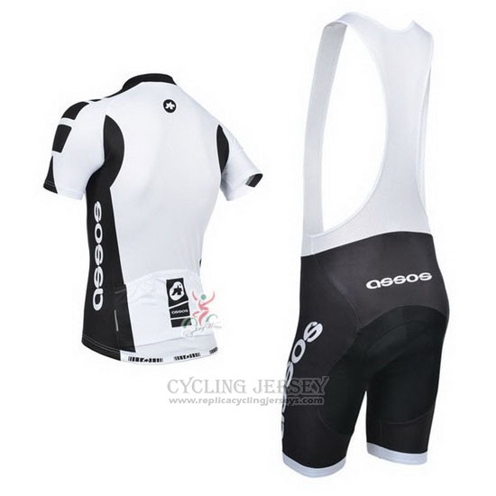 2014 Cycling Jersey Assos White and Black Short Sleeve and Bib Short