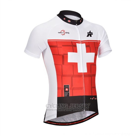 2014 Cycling Jersey Assos White and Red Short Sleeve and Bib Short