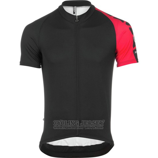 2016 Cycling Jersey Assos Black and Red Short Sleeve and Bib Short