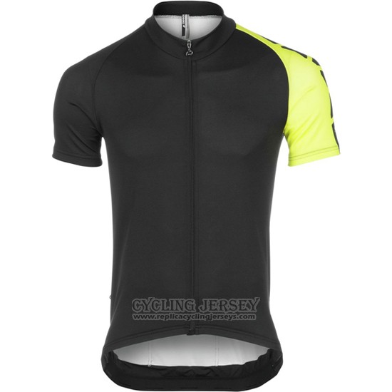 2016 Cycling Jersey Assos Black and Yellow Short Sleeve and Bib Short