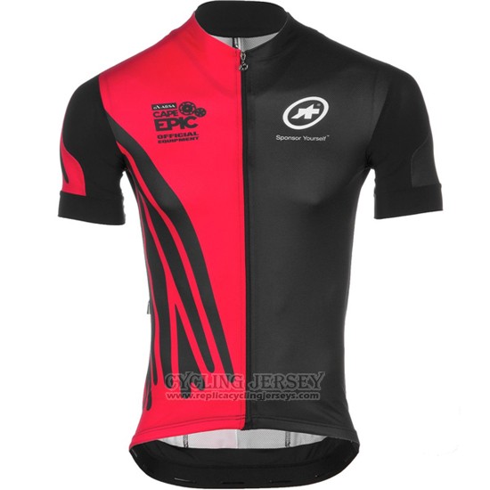 2016 Cycling Jersey Assos Red and Black Short Sleeve and Bib Short