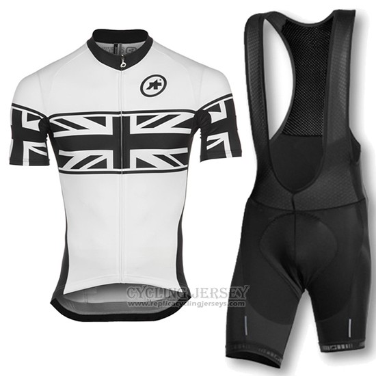 2016 Cycling Jersey Assos White Short Sleeve and Bib Short