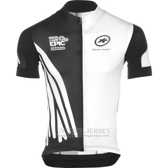 2016 Cycling Jersey Assos White and Black Short Sleeve and Bib Short