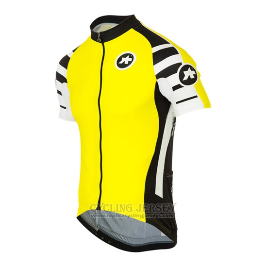 2016 Cycling Jersey Assos Yellow Short Sleeve and Bib Short