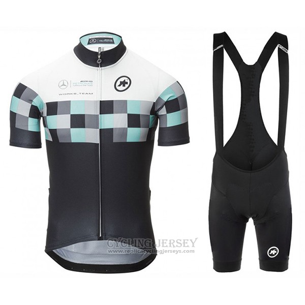 2017 Cycling Jersey Assos Black Short Sleeve and Bib Short