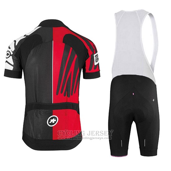2018 Cycling Jersey Assos SS.Capeepicxc Red Short Sleeve and Bib Short