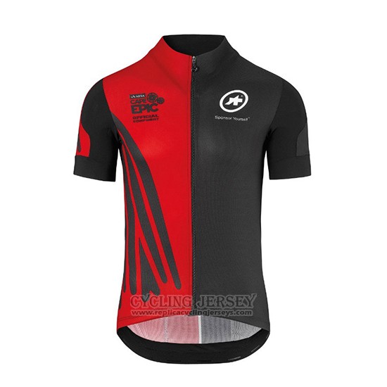 2018 Cycling Jersey Assos SS.Capeepicxc Red Short Sleeve and Bib Short