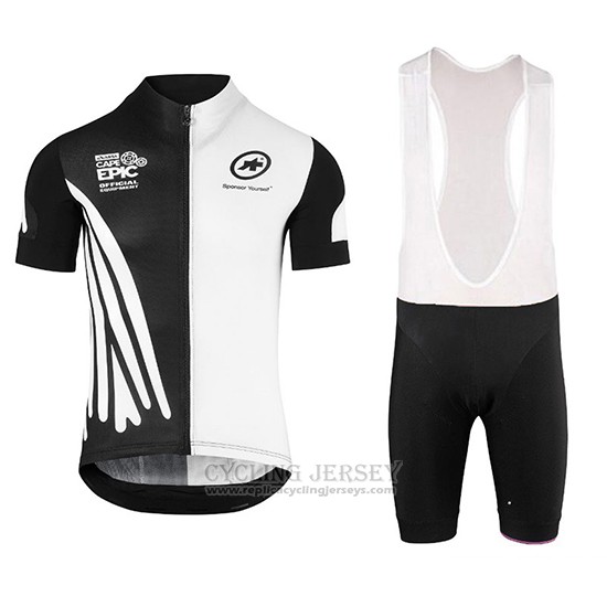 2018 Cycling Jersey Assos SS.Capeepicxc White Short Sleeve and Bib Short