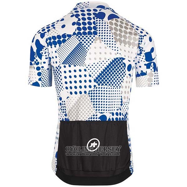 2020 Cycling Jersey Assos Erlkoenig Blue White Short Sleeve And Bib Short