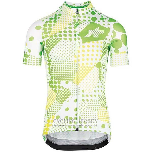 2020 Cycling Jersey Assos Erlkoenig Green White Short Sleeve And Bib Short