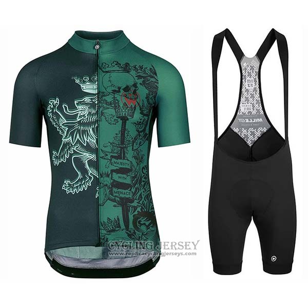 2020 Cycling Jersey Assos Fastlane Wyndymilla Green Short Sleeve And Bib Short