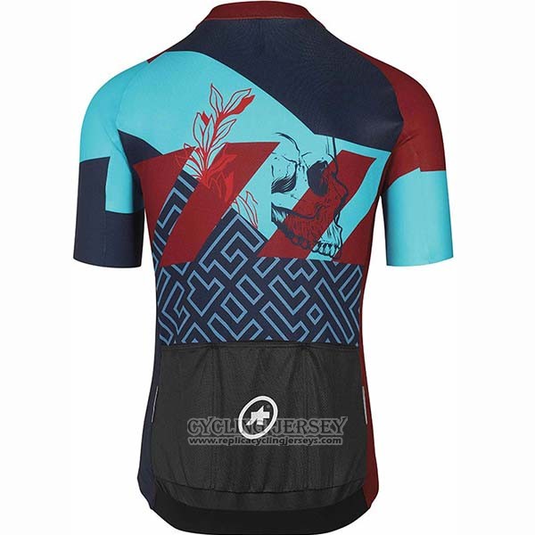 2020 Cycling Jersey Assos Fastlane Wyndymilla Red Blue Short Sleeve And Bib Short