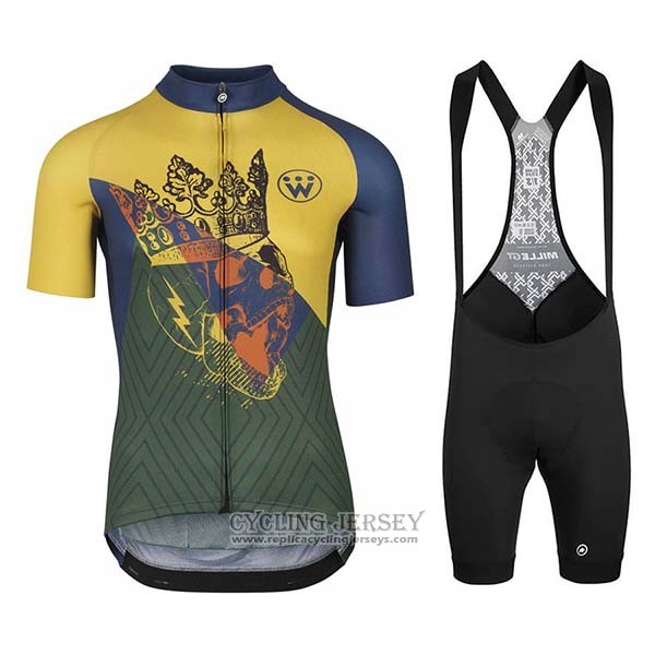2020 Cycling Jersey Assos Fastlane Wyndymilla Yellow Green Short Sleeve And Bib Short