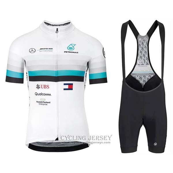2020 Cycling Jersey Assos White Blue Black Short Sleeve And Bib Short
