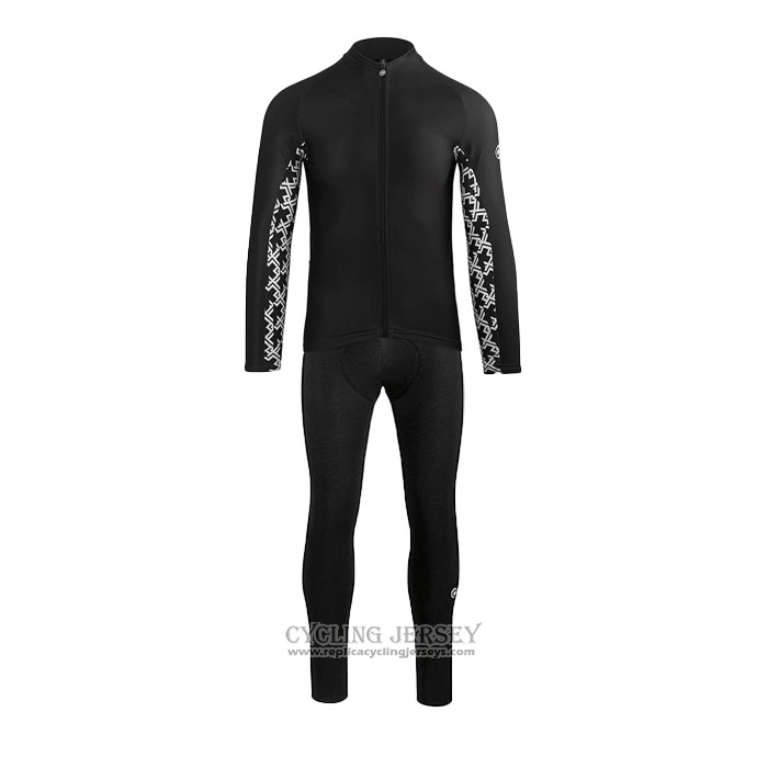 2021 Cycling Jersey Assos Black Long Sleeve And Bib Tight QXF21-0043