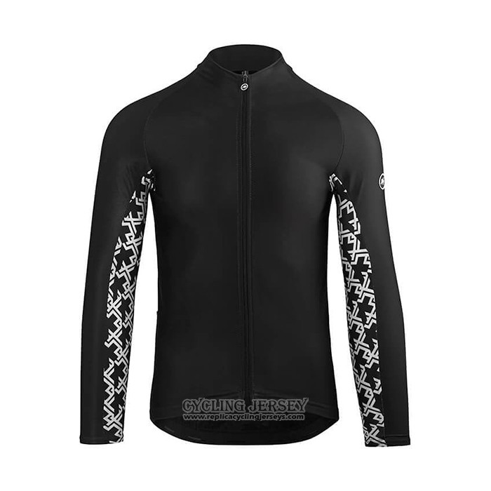 2021 Cycling Jersey Assos Black Long Sleeve And Bib Tight QXF21-0043