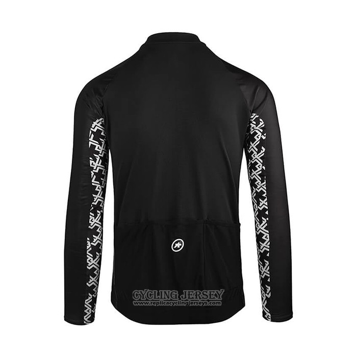 2021 Cycling Jersey Assos Black Long Sleeve And Bib Tight QXF21-0043