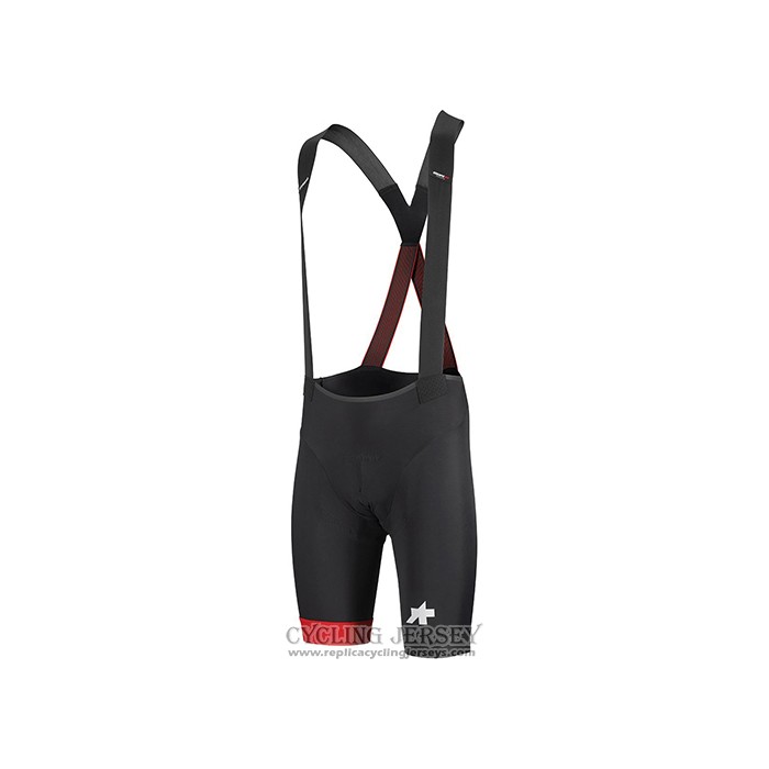 2021 Cycling Jersey Assos Black White Red Short Sleeve And Bib Short