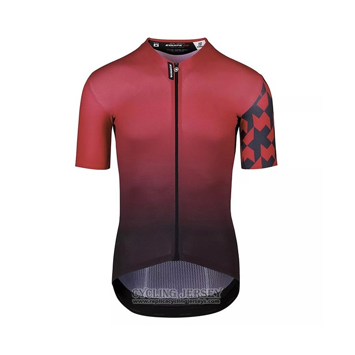 2021 Cycling Jersey Assos Deep Red Short Sleeve And Bib Short