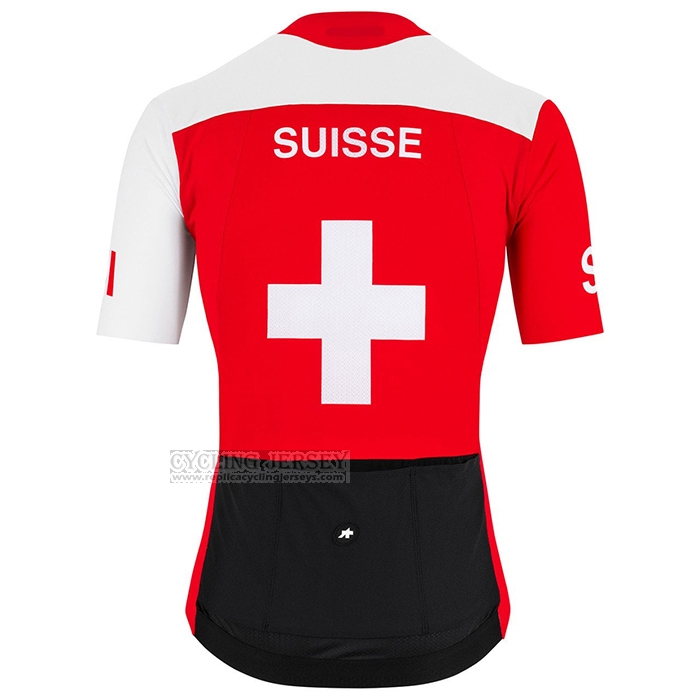 2022 Cycling Jersey Assos White and Red Short Sleeve and Bib Short