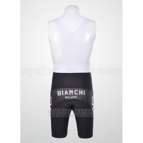 2011 Cycling Jersey Bianchi Black Short Sleeve and Bib Short