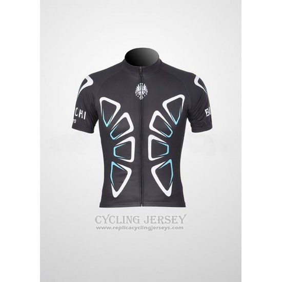 2011 Cycling Jersey Bianchi Black Short Sleeve and Bib Short