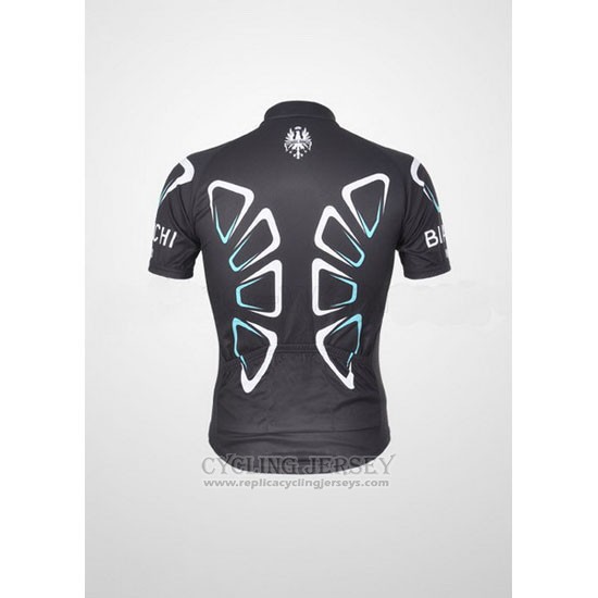 2011 Cycling Jersey Bianchi Black Short Sleeve and Bib Short